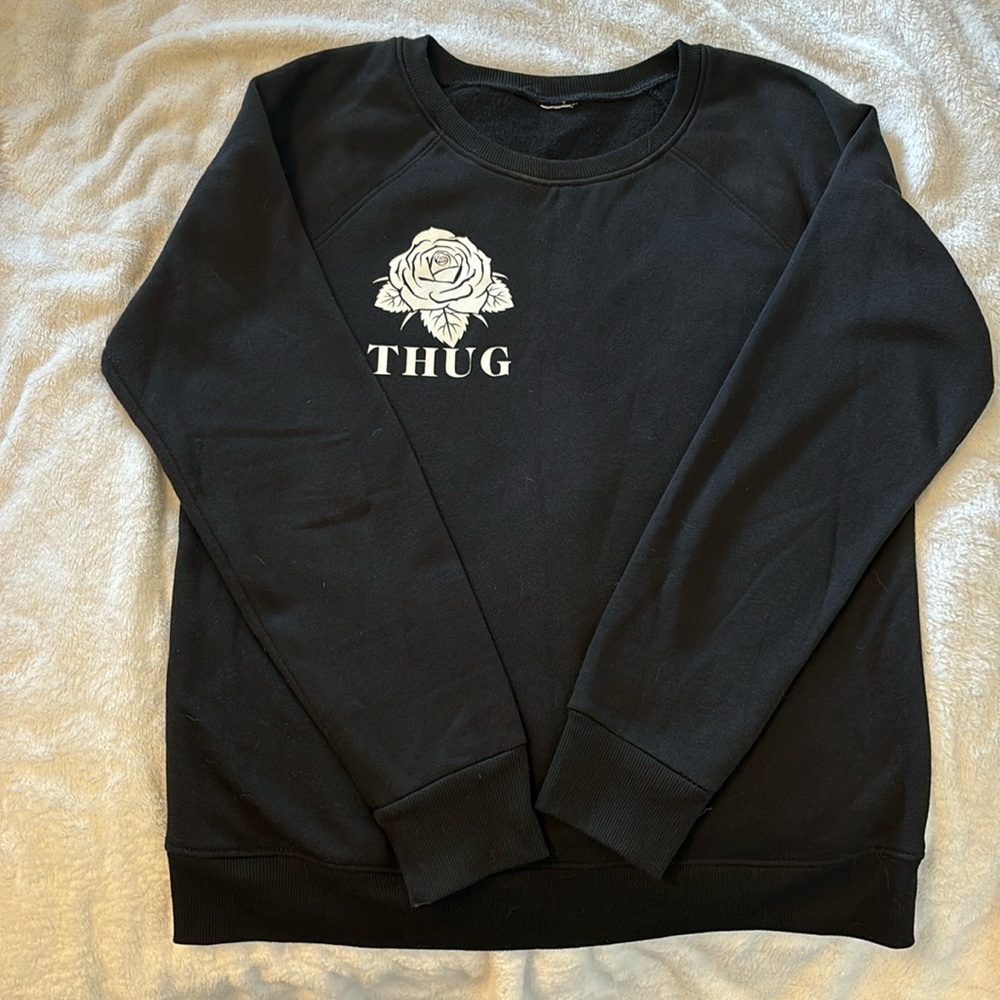 Black Thug Rose sweatshirt